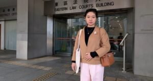 Selina Cheng outside a court building