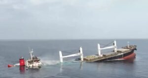 Ship sunk by Houthis in the Red Sea