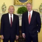 Tung Chee-hwa and Bill Clinton