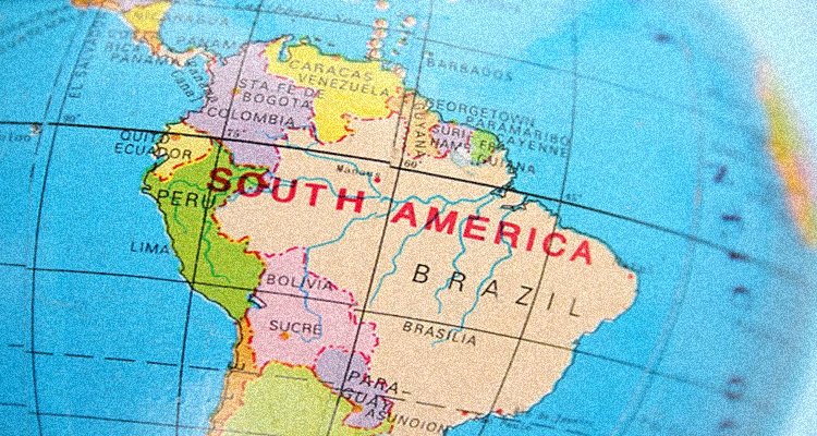 Latin America on the map