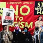 Protesters imply that bashing the Chinese Communist Party is bashing China