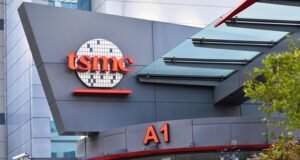 TSMC building and logo